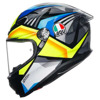 AGV K6 S  E2206 MPLK JOAN, Zwart-Blauw-Geel (Afbeelding 4 van 7)