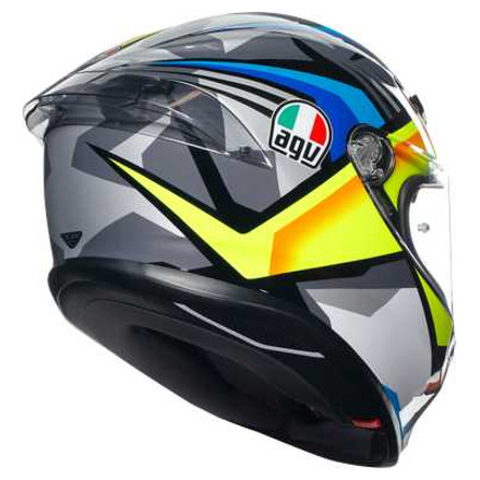 AGV K6 S  E2206 MPLK JOAN, Zwart-Blauw-Geel (6 van 7)