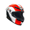 AGV K6 S  E2206 MPLK SIC58, Zwart-Wit-Rood (Afbeelding 1 van 7)