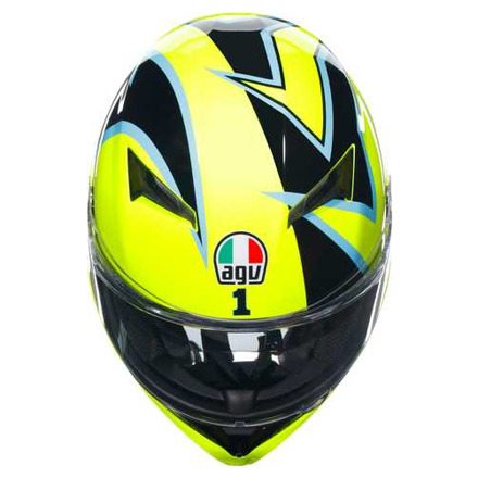 AGV K3 E2206 MPLK ROSSI WT PHILLIP ISLAND 2005 Integraalhelm, Zwart-Geel (7 van 7)