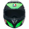 AGV K3 E2206 MPLK KAMALEON Integraalhelm, Zwart-Rood-Groen (Afbeelding 2 van 7)