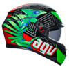 AGV K3 E2206 MPLK KAMALEON Integraalhelm, Zwart-Rood-Groen (Afbeelding 3 van 7)