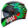 AGV K3 E2206 MPLK KAMALEON Integraalhelm, Zwart-Rood-Groen (Afbeelding 4 van 7)