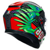 AGV K3 E2206 MPLK KAMALEON Integraalhelm, Zwart-Rood-Groen (Afbeelding 6 van 7)