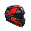 AGV K3 E2206 MPLK COMPOUND Integraalhelm, Zwart-Rood (Afbeelding 1 van 7)