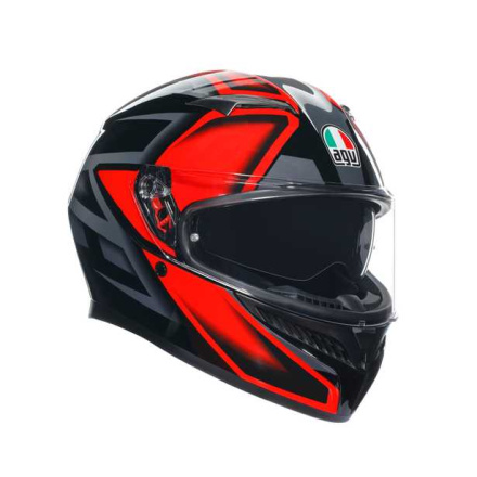 K3 E2206 MPLK COMPOUND Integraalhelm - Zwart-Rood