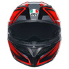 AGV K3 E2206 MPLK COMPOUND Integraalhelm, Zwart-Rood (Afbeelding 2 van 7)