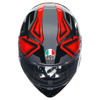 AGV K3 E2206 MPLK COMPOUND Integraalhelm, Zwart-Rood (Afbeelding 7 van 7)