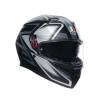 AGV K3 E2206 MPLK COMPOUND Integraalhelm, Mat Zwart-Antraciet (Afbeelding 1 van 6)