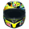 AGV K3 E2206 MPLK ROSSI WINTER TEST 2019 Integraalhelm, Zwart-Geel (Afbeelding 2 van 7)