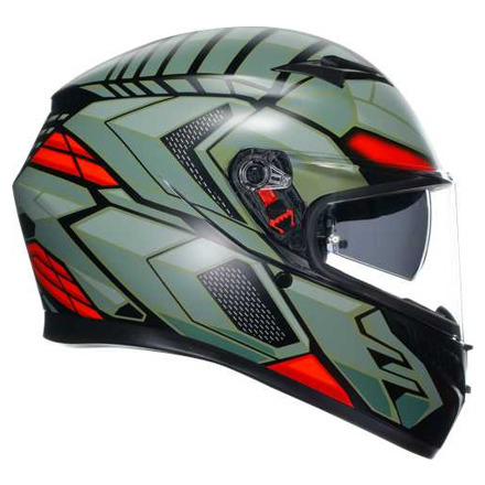 AGV K3 E2206 MPLK DECEPT Integraalhelm, Zwart-Groen-Rood (3 van 7)