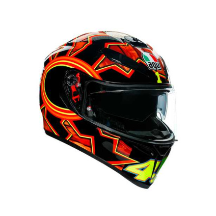 AGV K3 SV  E2205 TOP MPLK ROSSI MUGELLO 2004, Zwart-Rood-Geel (1 van 7)