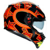 AGV K3 SV  E2205 TOP MPLK ROSSI MUGELLO 2004, Zwart-Rood-Geel (Afbeelding 3 van 7)