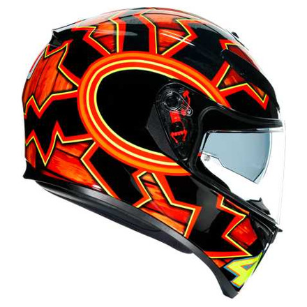 AGV K3 SV  E2205 TOP MPLK ROSSI MUGELLO 2004, Zwart-Rood-Geel (3 van 7)