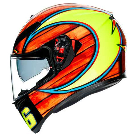 AGV K3 SV  E2205 TOP MPLK ROSSI MUGELLO 2004, Zwart-Rood-Geel (4 van 7)