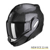 EXO-Tech Evo Carbon Solid Systeemhelm - Zwart