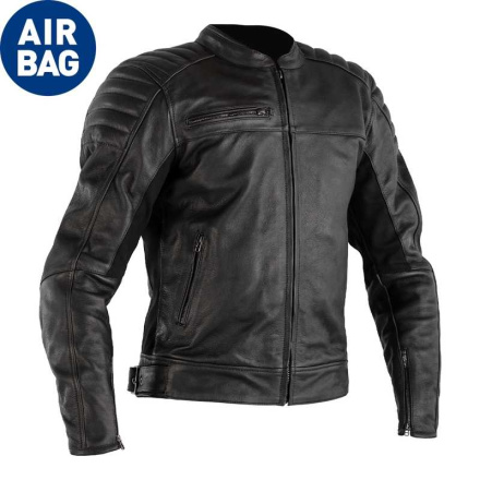 Fusion Leren Airbag Jas - Zwart