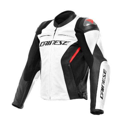 Dainese RACING 4 LEATHER JACKET (201533848), Wit-Zwart (1 van 2)