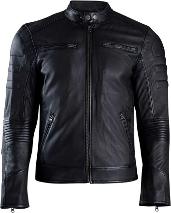 -TECH  Brad Leather Jacket - Zwart