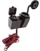 Claw 12V dubbele usb + sigaretten aansluiting voor stuur - N.v.t.