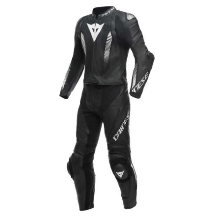 Laguna Seca 5 2PCS S/T Leather Suit - Zwart-Wit