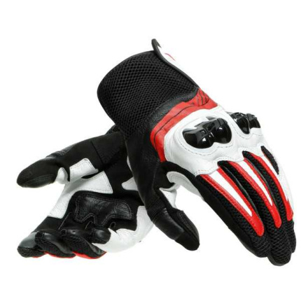 Dainese Mig 3 Unisex motorhandschoenen, Zwart-Wit-Rood (1 van 1)