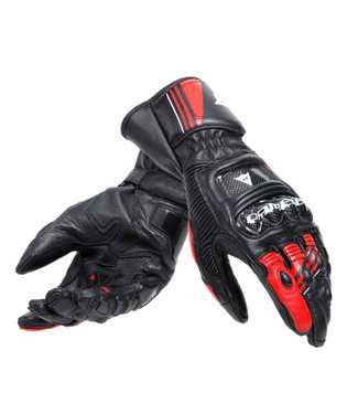 Dainese Druid 4 Leren motorhandschoenen, Zwart-Rood (1 van 1)