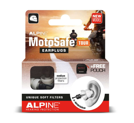 Alpine MotoSafe Oordoppen Tour, Zwart (1 van 1)