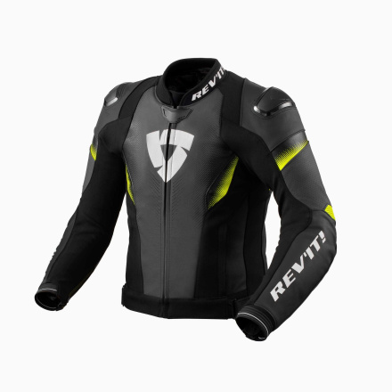 REV'IT! Control Leren Motorjas, Zwart-Fluor (1 van 2)