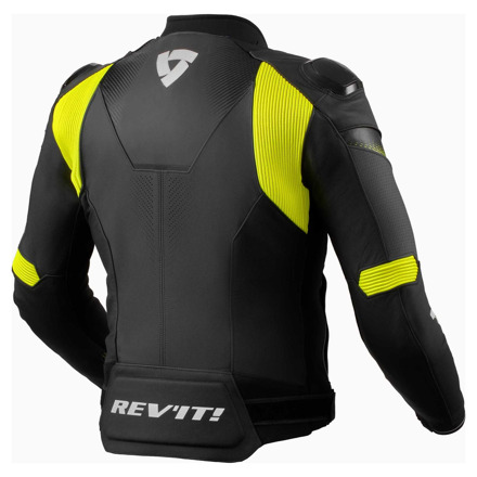 REV'IT! Control Leren Motorjas, Zwart-Fluor (2 van 2)