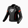 REV'IT! Xena 4 Pro Ladies Motorjas, Zwart-Neon Rood (Afbeelding 1 van 2)