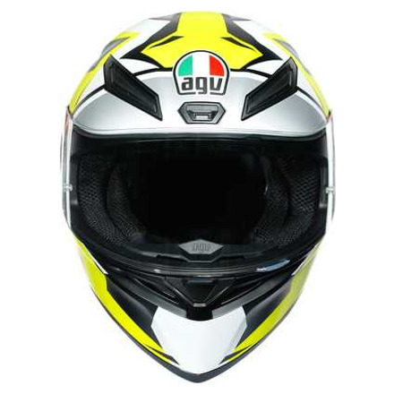 AGV K1 E2205 Replica Integraalhelm, Grijs-Geel-Zwart (3 van 7)