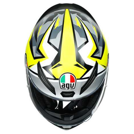 AGV K1 E2205 Replica Integraalhelm, Grijs-Geel-Zwart (7 van 7)