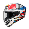 X-SPR Pro Proxy Integraalhelm - Wit-Rood-Blauw