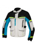 SECA Compass Motorjas, Wit-Zwart-Blauw (Afbeelding 1 van 2)