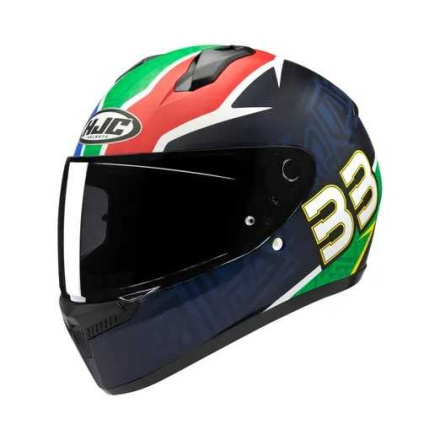 HJC C10 Brad Binder 33 Integraalhelm, Zwart-Groen (1 van 4)