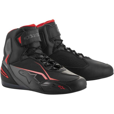 Alpinestars Faster-3 Motorschoenen, Zwart-Grijs-Rood (1 van 1)