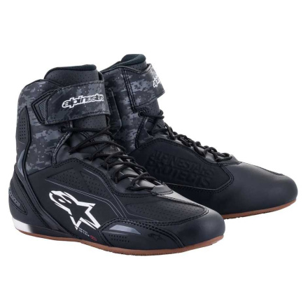 Alpinestars Faster-3 Motorschoenen, Zwart-Donkergrijs (1 van 1)