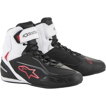 Alpinestars Faster-3 Motorschoenen, Zwart-Wit-Rood (1 van 1)