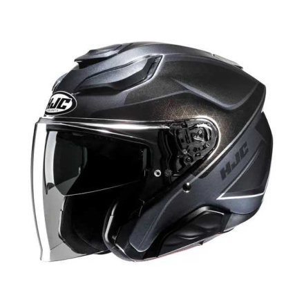 F31 Ludi Jet Helm - Donker Grijs