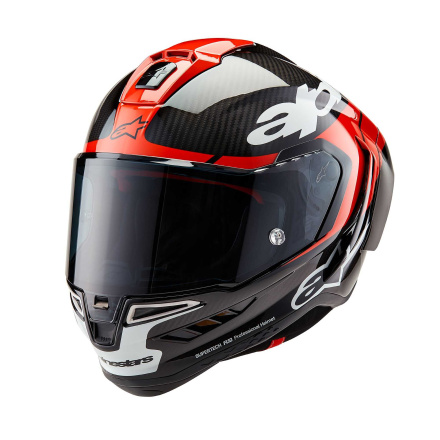 Alpinestars Supertech R10 Element Integraalhelm, Carbon-Rood-Wit (1 van 4)