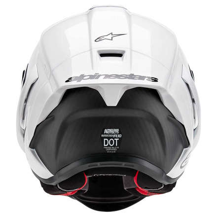 Alpinestars Supertech R10 Solid Integraalhelm, Wit-Zwart (3 van 4)