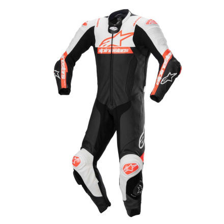 Alpinestars Missile V2 Ward 1PC Leren Motorpak, Zwart-Wit-Rood (1 van 2)