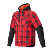 MO.ST.EQ Tartan Motorshirt - Rood-Zwart