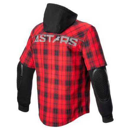 Alpinestars MO.ST.EQ Tartan Motorshirt, Rood-Zwart (2 van 2)