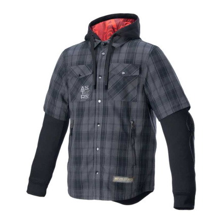 Alpinestars MO.ST.EQ Tartan Motorshirt, Grijs-Zwart (1 van 2)