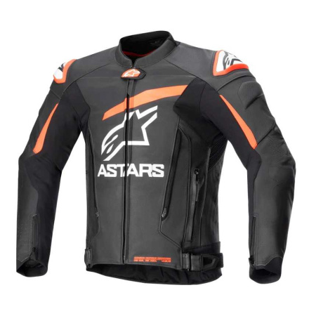 GP Plus V4 Leren Motorjas - Zwart-Rood