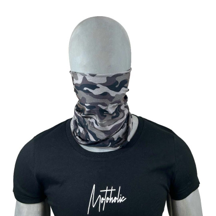 Motoholic Scarf, Grijs-Camouflage (1 van 1)