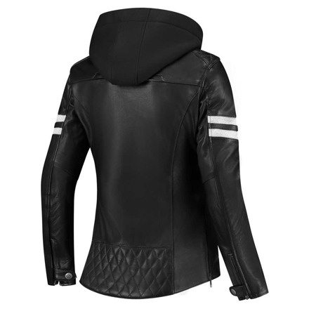 Rusty Stitches Joyce Hooded V2 Motorjas, Zwart (2 van 2)