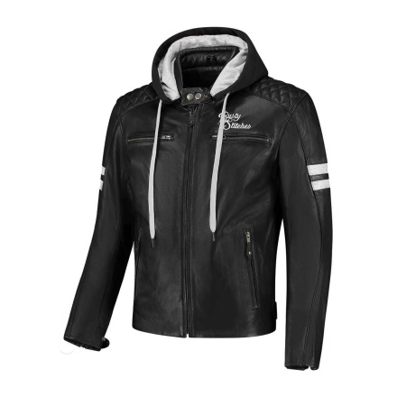 Jari Hooded V2 Motorjas - Zwart-Wit